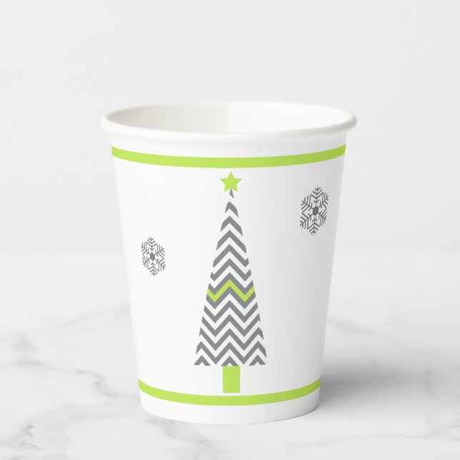 Modern Christmas Tree  Paper Cups (Left)