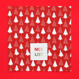 Modern Christmas Tree Pattern Red Tissue Paper