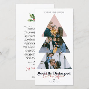 Modern Christmas Tree Photo Collage Holiday Card