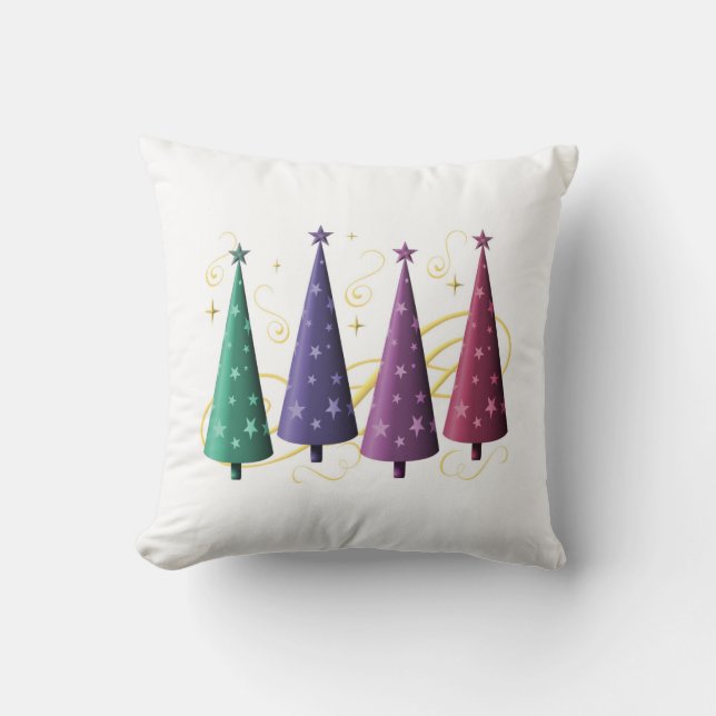Modern Christmas Tree Pillow (Front)