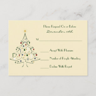 Modern Christmas Tree RSVP Card