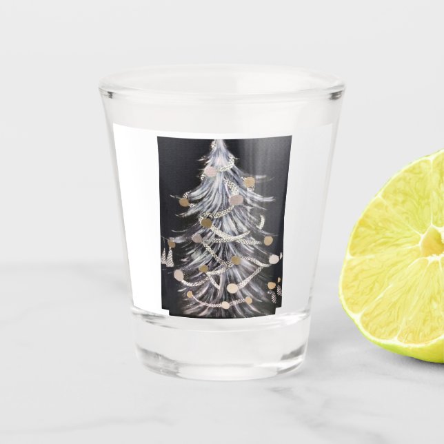 ***MODERN CHRISTMAS TREE*** SHOT GLASS (Front)