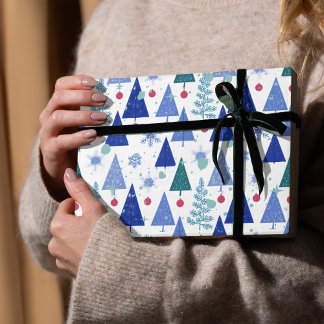Modern Christmas tree Wrapping Paper