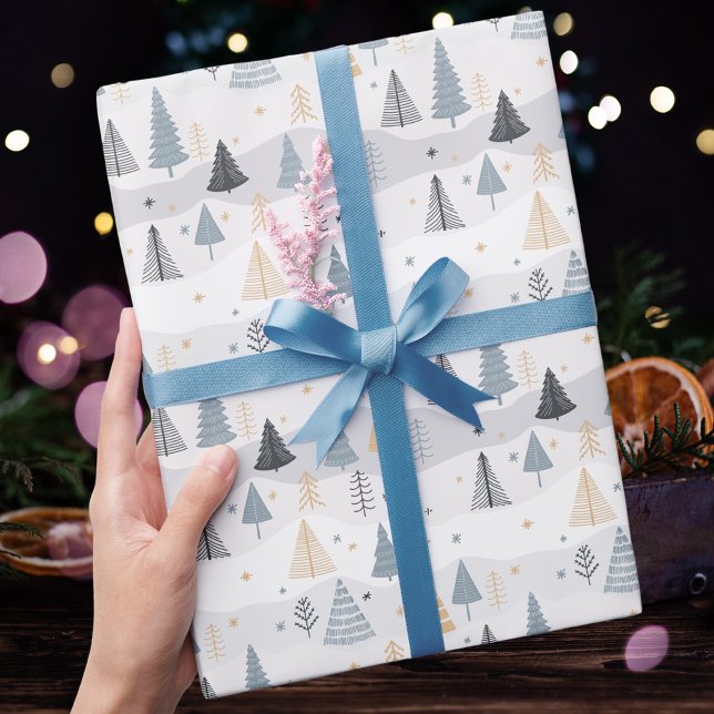 Modern Christmas Tree  Wrapping Paper (Creator Uploaded)