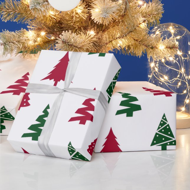 Modern Christmas Tree Wrapping Paper (Holidays)
