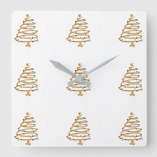 ***MODERN CHRISTMAS TREES*** CLOCK (Front)