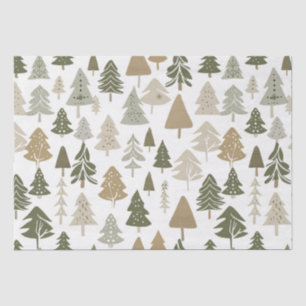Modern Christmas Trees Pattern Tissue Paper