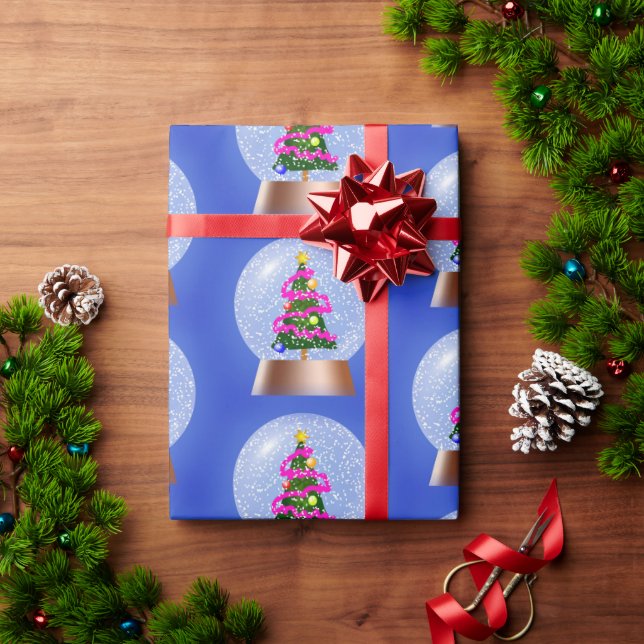 Modern Christmas Trees Pattern  Wrapping Paper (Holiday Gift)