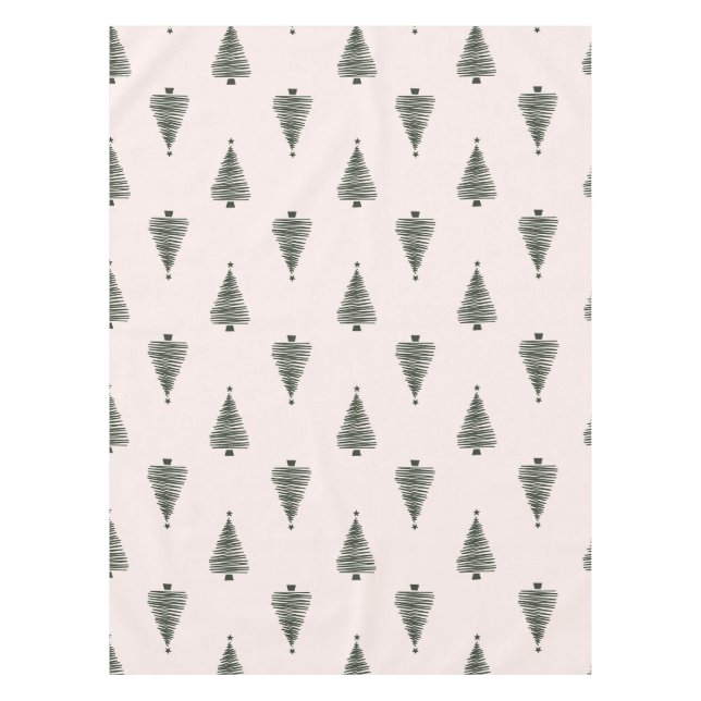 Modern Christmas Trees Tablecloth (Front)