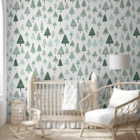Modern Christmas Trees White and green