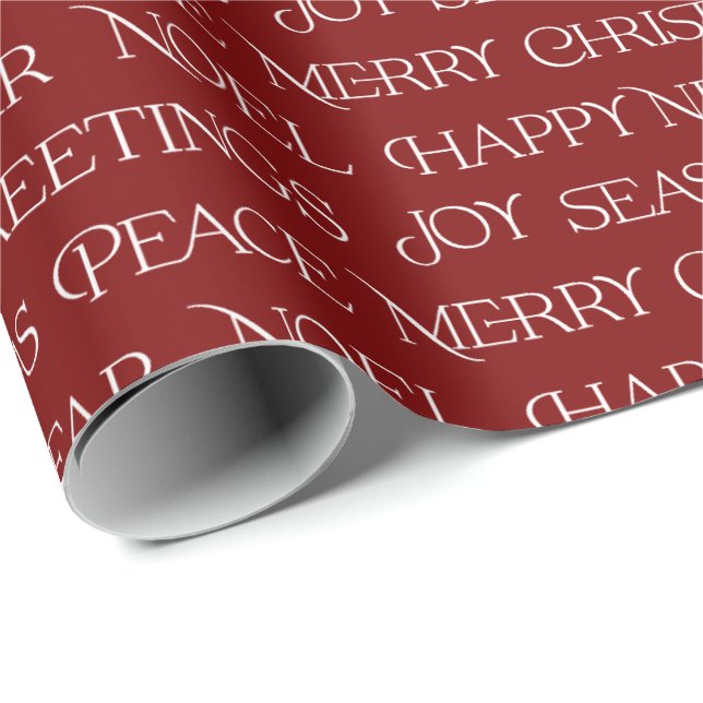 Modern Christmas typography design Wrapping Paper (Roll Corner)