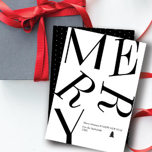 Modern Christmas Typography Personalised Card