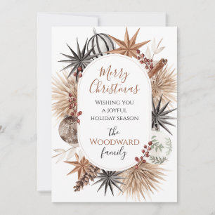 Modern Christmas Watercolor  Holiday Card