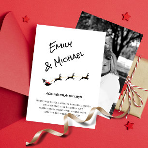Modern Christmas Wedding/Dinner/Engagement PHOTO Invitation