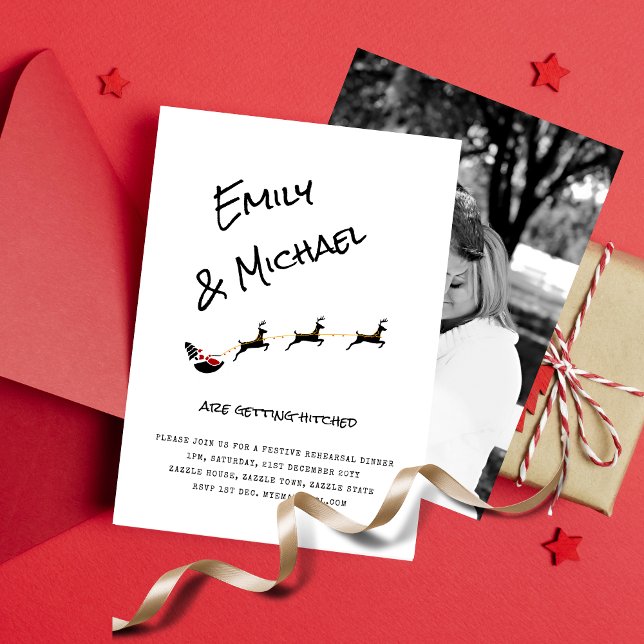 Modern Christmas Wedding/Dinner/Engagement PHOTO Invitation (Creator Uploaded)