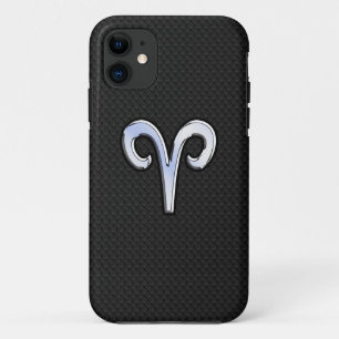 Modern Chrome Like Aries Zodiac Sign iPhone 11 Case