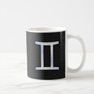 Modern Chrome Like Gemini Zodiac Sign Coffee Mug
