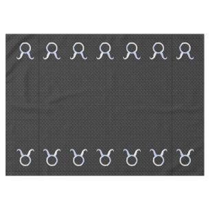 Modern Chrome Like Taurus Zodiac Sign Tablecloth