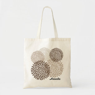 Modern Chrysanthemum Graphic Tote Bag