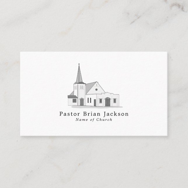 Modern Church, Christianity, Religious Business Card (Front)