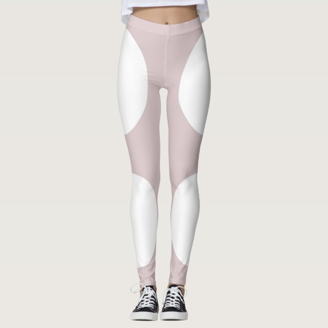 Modern Circle Elegant Abstract Round Template Leggings (Front)