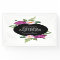 Modern Circle Floral Wreath White Business Card