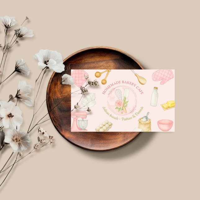 Modern Circle Logo Bakery Business Card (Creator Uploaded)