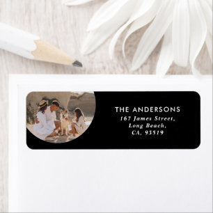 Modern circle photo simple typography Christmas