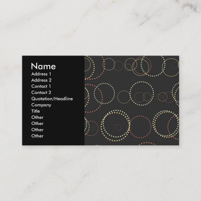 Modern Circles #2 Business Card (Front)