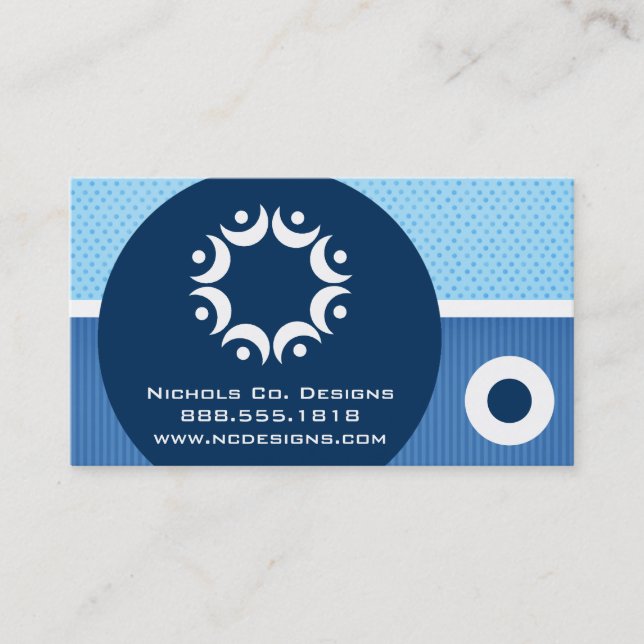 Modern Circles Business Cards (Front)