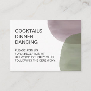 Modern Circles Wedding Reception Enclosure Card