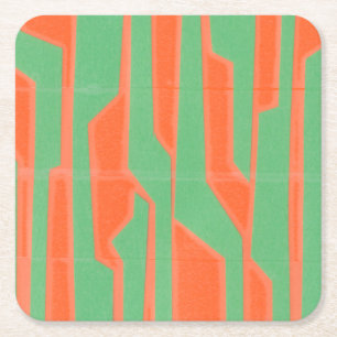 Modern Circuit I Square Paper Coaster