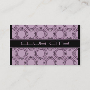 Modern Circular Caps Business Card, Lavender Card