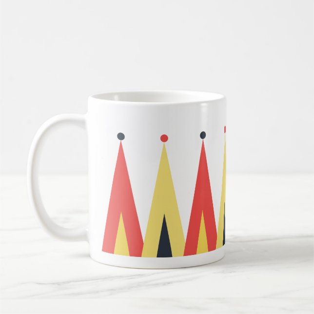 Modern Circus Big Top Pattern Coffee Mug (Left)