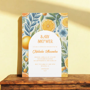 Modern Citrus Baby Shower Colorful Gender Neutral Invitation