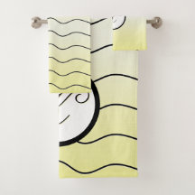 Modern Citrus Buttermint Yellow Black Initial