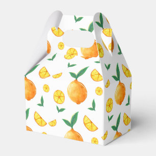 Modern Citrus Orange Pattern Baby Shower Favour Box
