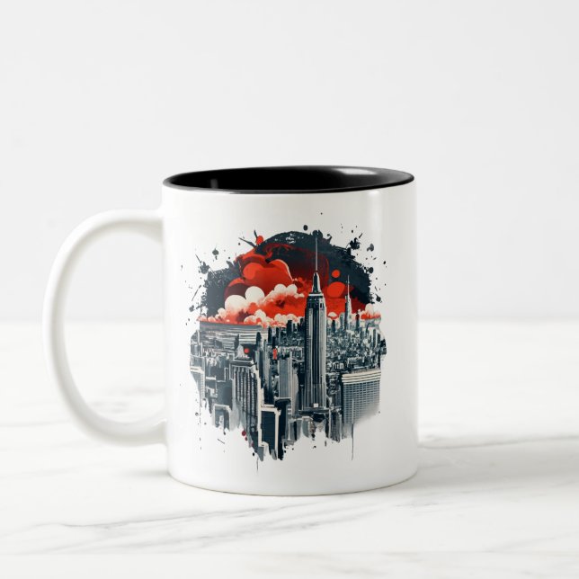 Modern City skyline mug design (Left)