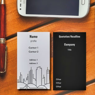 modern city - vertical business card