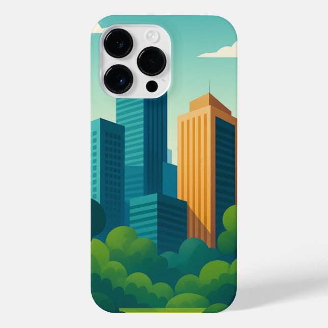 Modern Cityscape iPhone Case (Back)