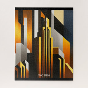 MODERN CITYSCAPE METROPOLIS ART DESIGN JIGSAW PUZZLE