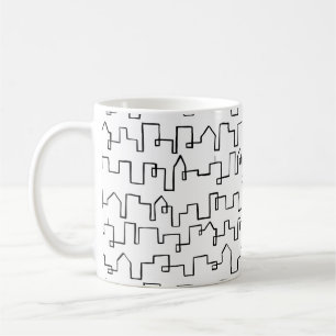 Modern Cityscape painted design Coffee Mug