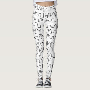 Modern Cityscape painted design Leggings