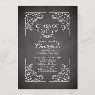 Modern Class of 2015 Graduation Party Invitation