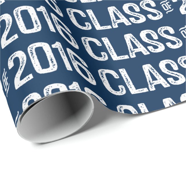 Modern Class of 2016 Graduation Custom Colour Wrapping Paper (Roll Corner)