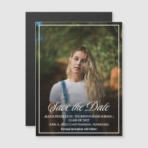 Modern Class of 2022 Graduation Photo Save Date