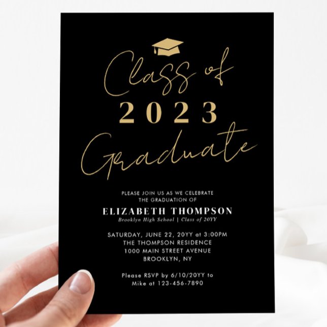 Modern Class of 2023 Graduate Graduation Party Invitation (Creator Uploaded)