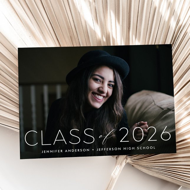 Modern Class of 2023 Overlay Photo Graduation Announcement (Creator Uploaded)