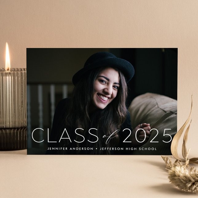 Modern Class of 2023 Overlay Photo Graduation Announcement (Creator Uploaded)