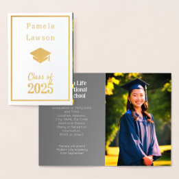 Modern class of  2025 -  golden foil card